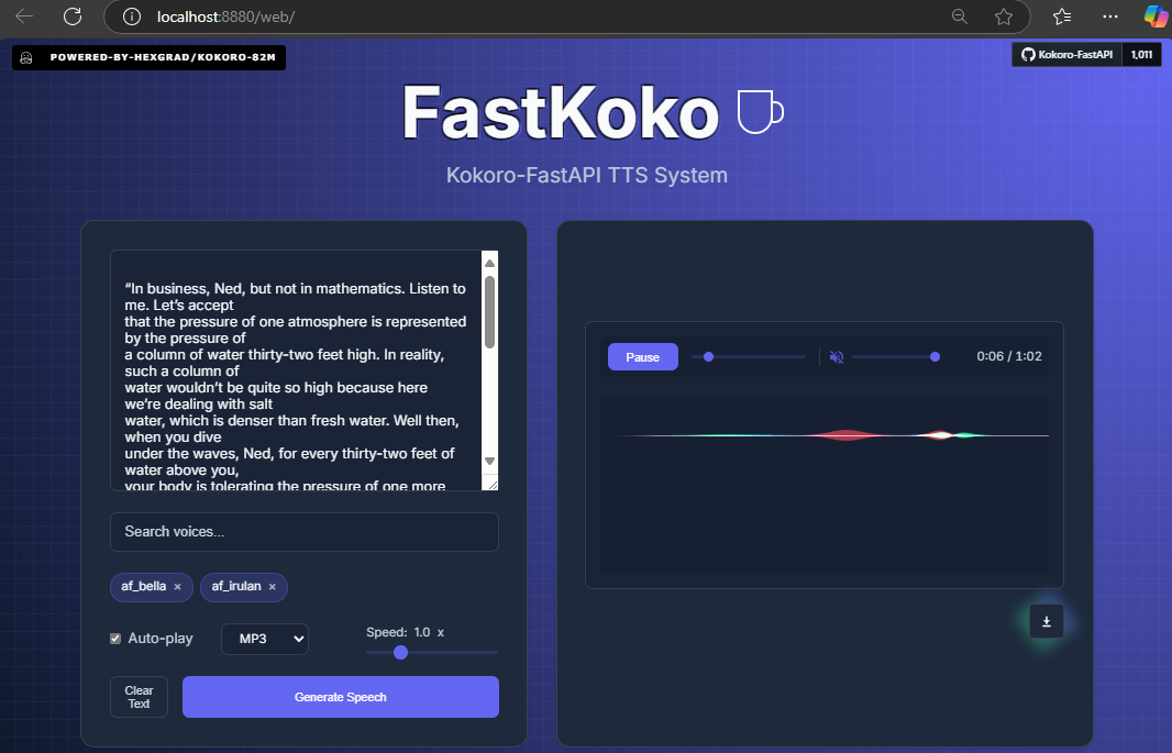 Web UI Screenshot